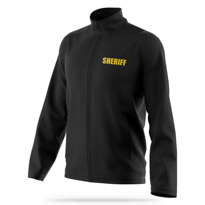 [SHERIFF] Soft Shell Jacket [BLK/GLD]-13 Fifty Apparel