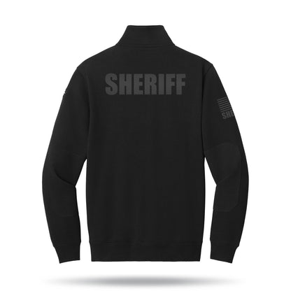 [SHERIFF] Tough Fleece Quarter Zip [BLK/BLK]-13 Fifty Apparel