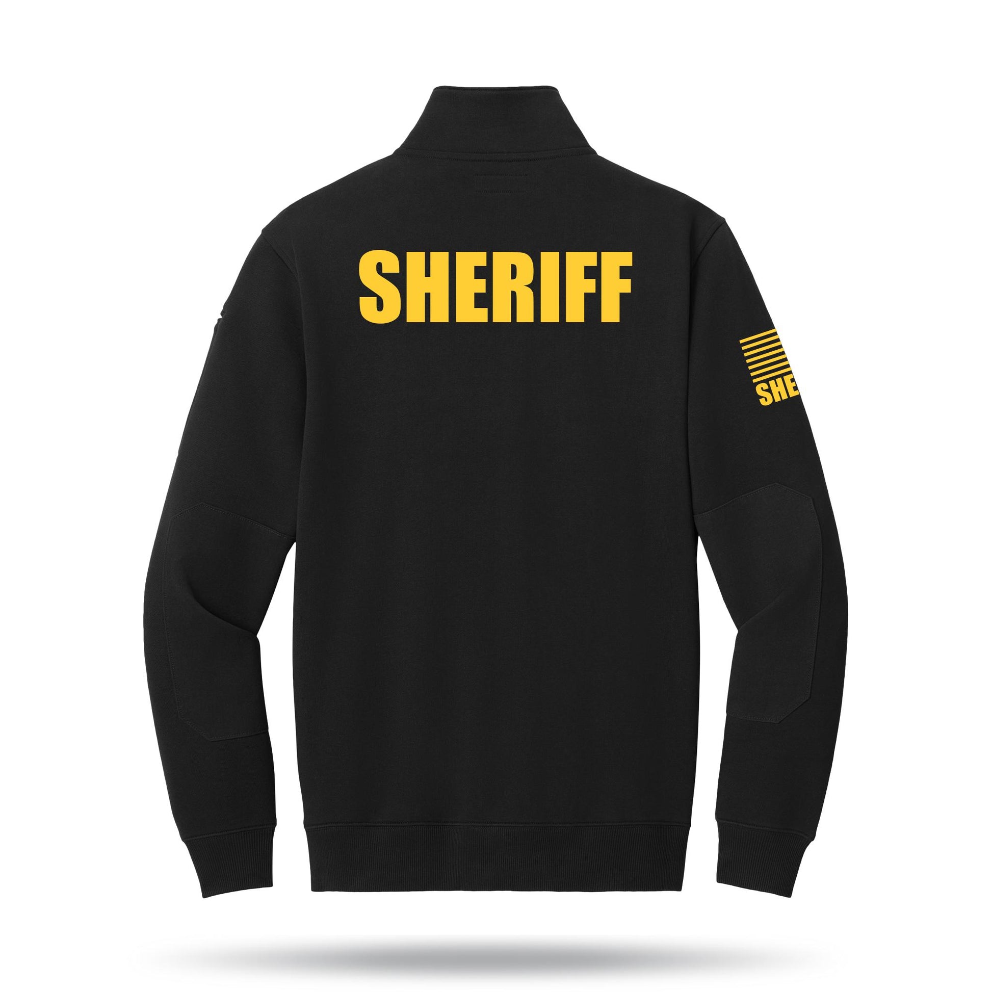 [SHERIFF] Tough Fleece Quarter Zip [BLK/GLD]-13 Fifty Apparel