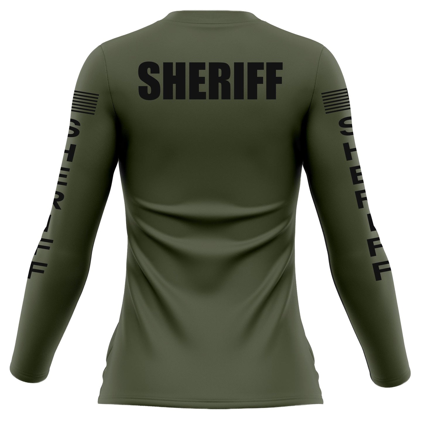 [SHERIFF] Women's Performance Long Sleeve [GRN/BLK]-13 Fifty Apparel