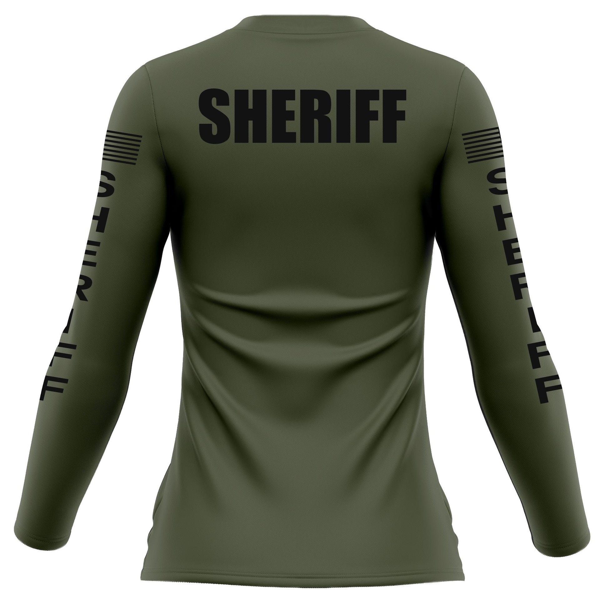 [SHERIFF] Women's Performance Long Sleeve [GRN/BLK]-13 Fifty Apparel