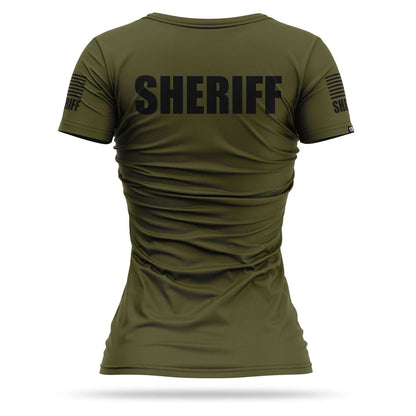 [SHERIFF] Women's Performance Shirt [GRN/BLK]-13 Fifty Apparel