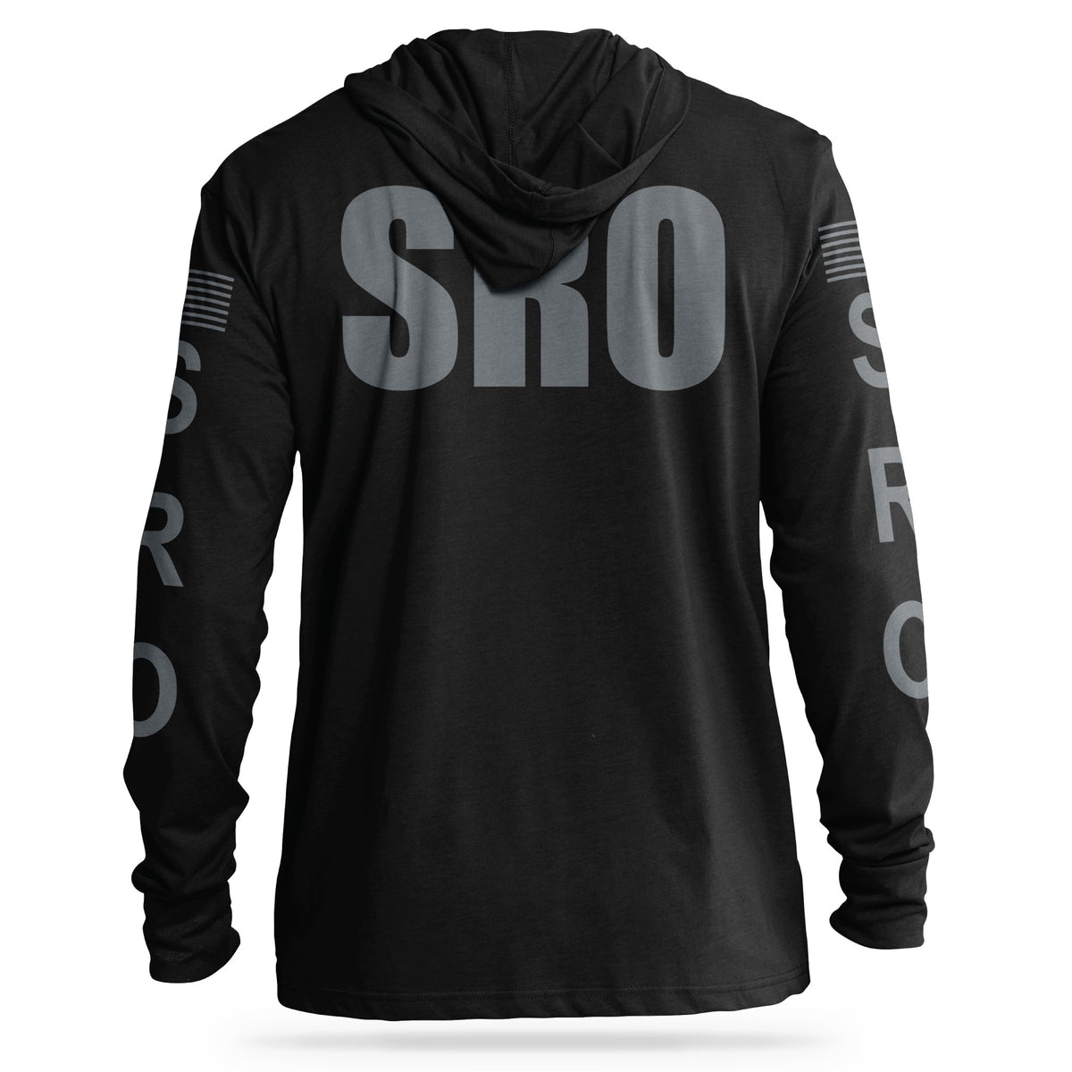 [SRO] Cotton Hooded Tee [BLK/GRY]-13 Fifty Apparel