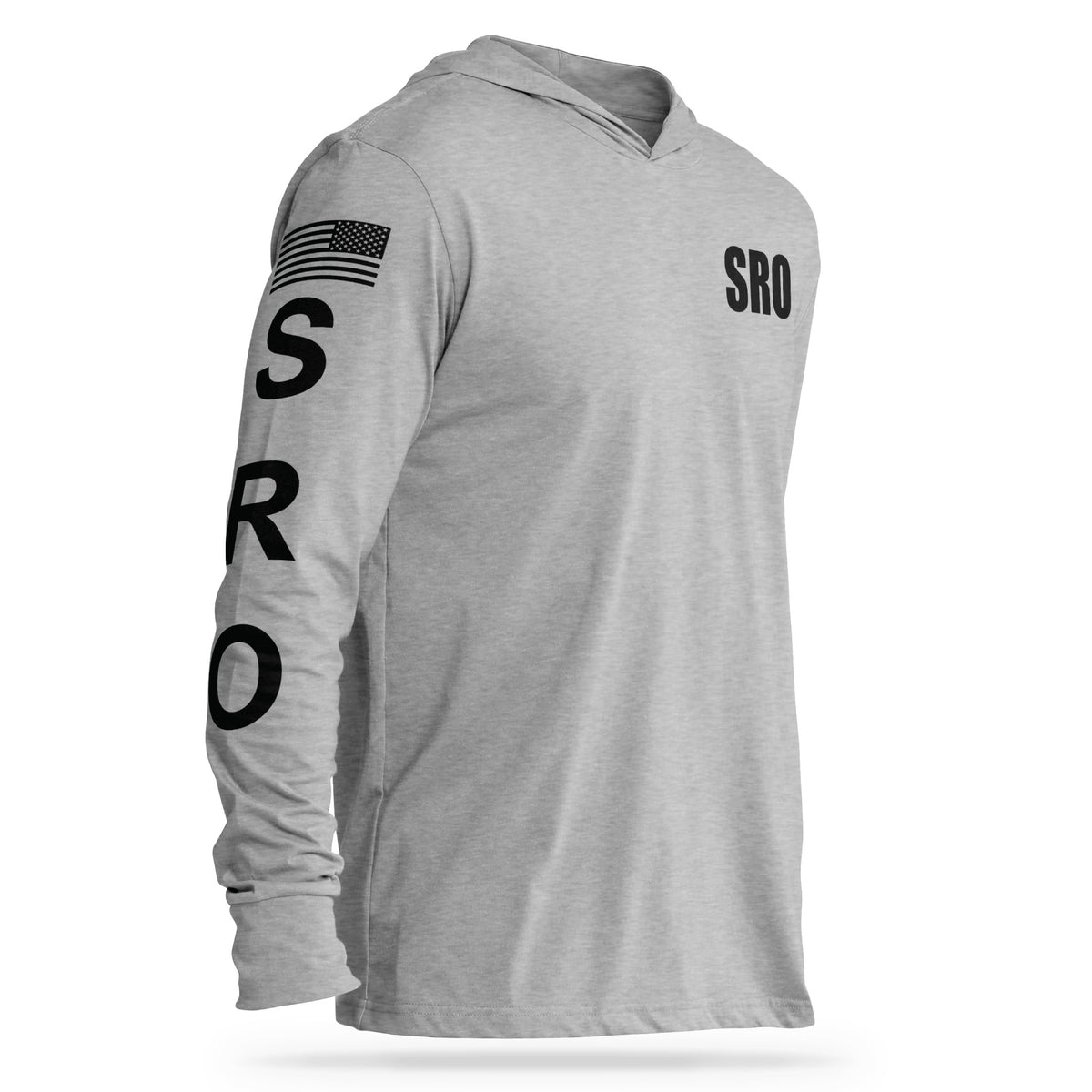 [SRO] Cotton Hooded Tee [GRY/BLK]-13 Fifty Apparel