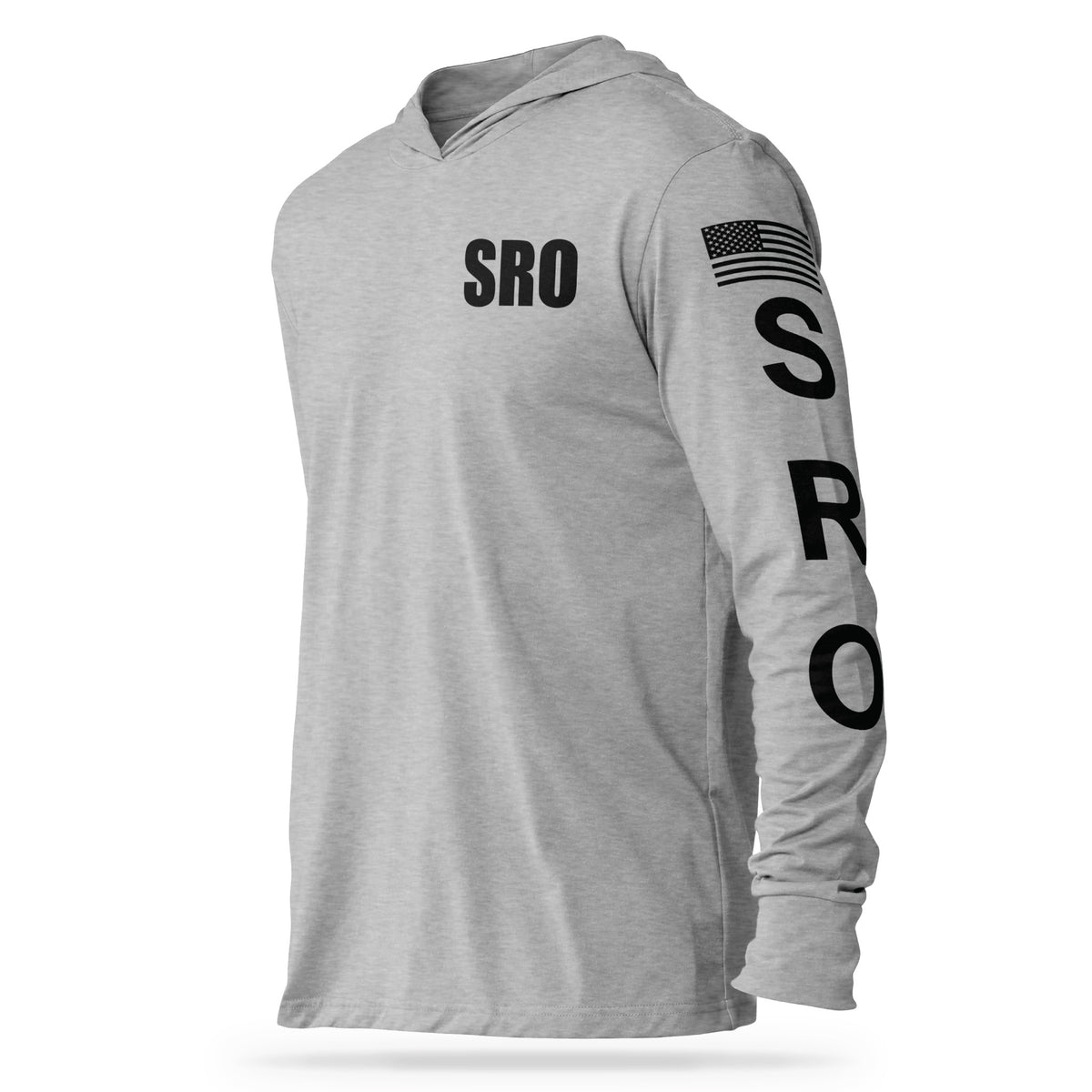 [SRO] Cotton Hooded Tee [GRY/BLK]-13 Fifty Apparel