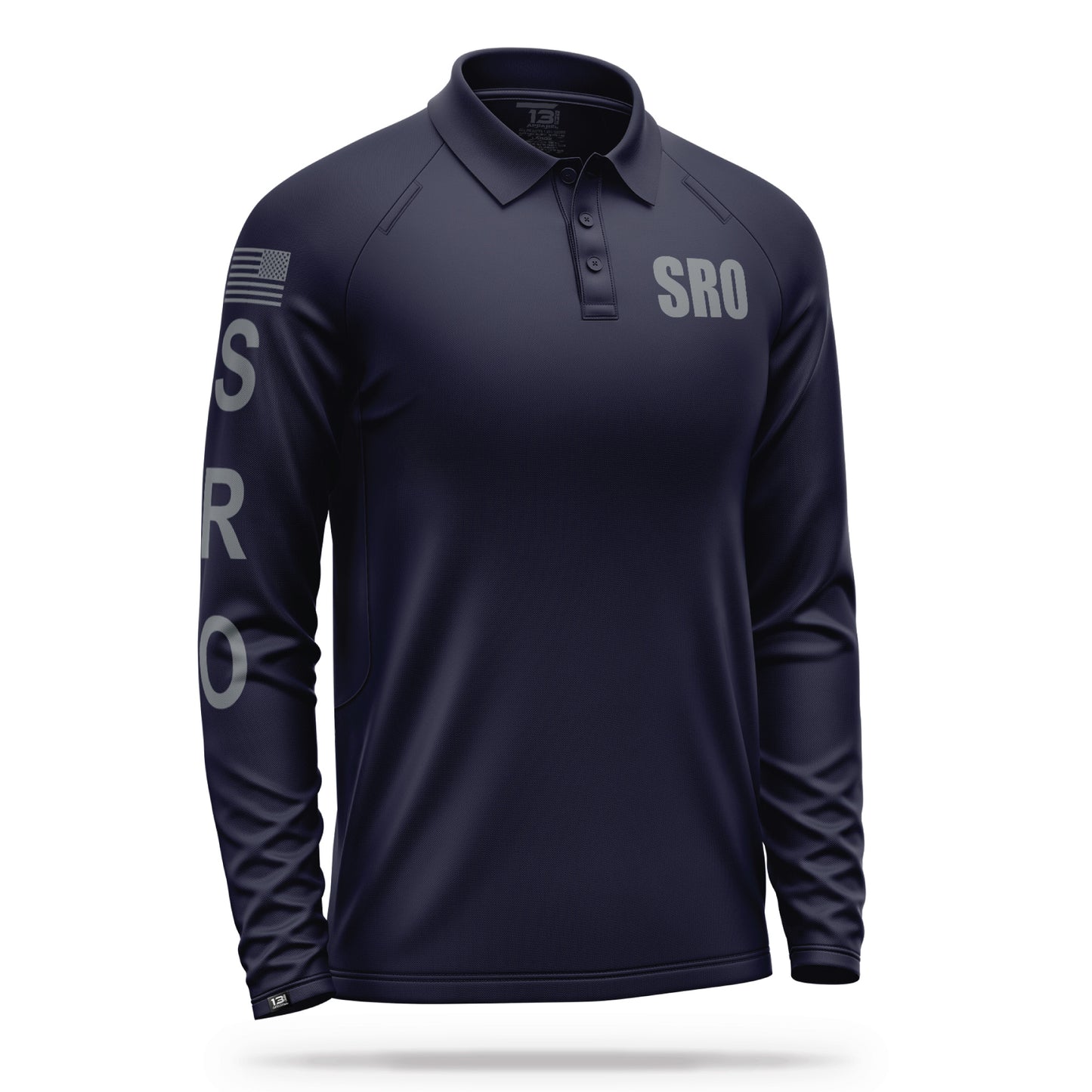 [SRO] Men's Performance Polo Long Sleeve [NVY/GRY] 13 Fifty Apparel 
