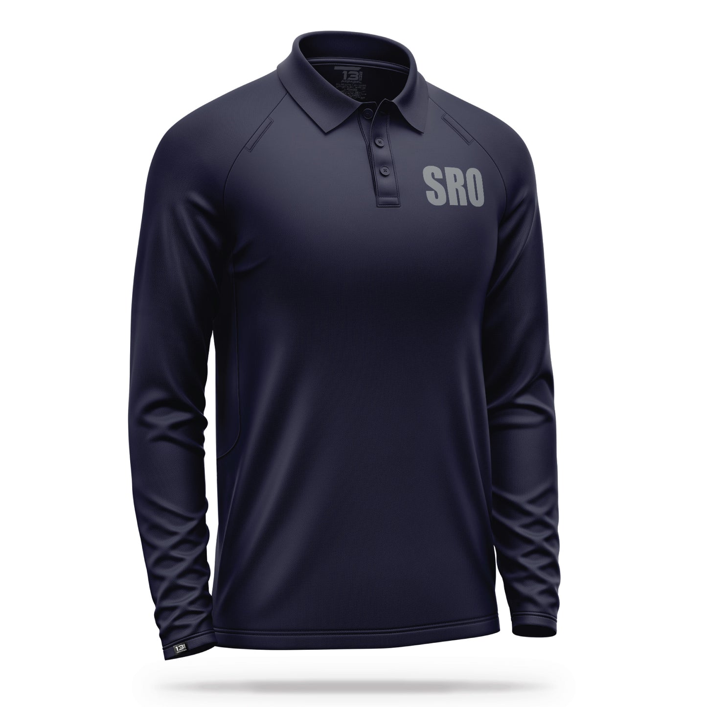 [SRO] Men's Performance Polo Long Sleeve [NVY/GRY]-13 Fifty Apparel