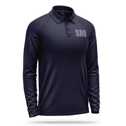 [SRO] Men's Performance Polo Long Sleeve [NVY/GRY]-13 Fifty Apparel