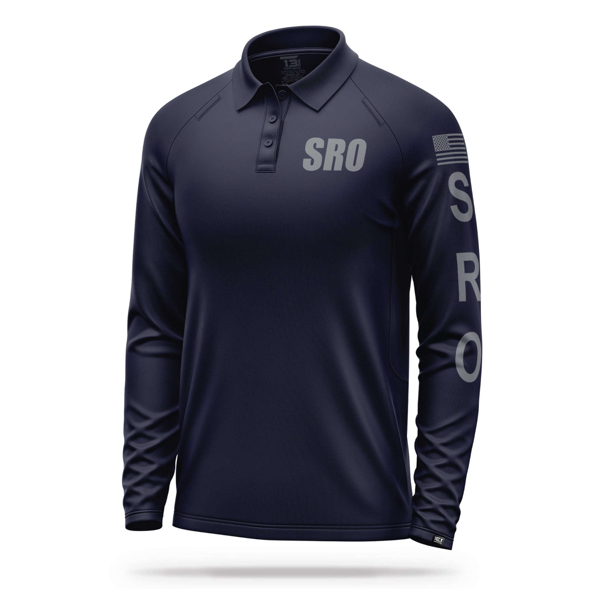 [SRO] Men's Performance Polo Long Sleeve [NVY/GRY] 13 Fifty Apparel 