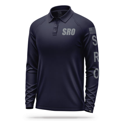 [SRO] Men's Performance Polo Long Sleeve [NVY/GRY] 13 Fifty Apparel 