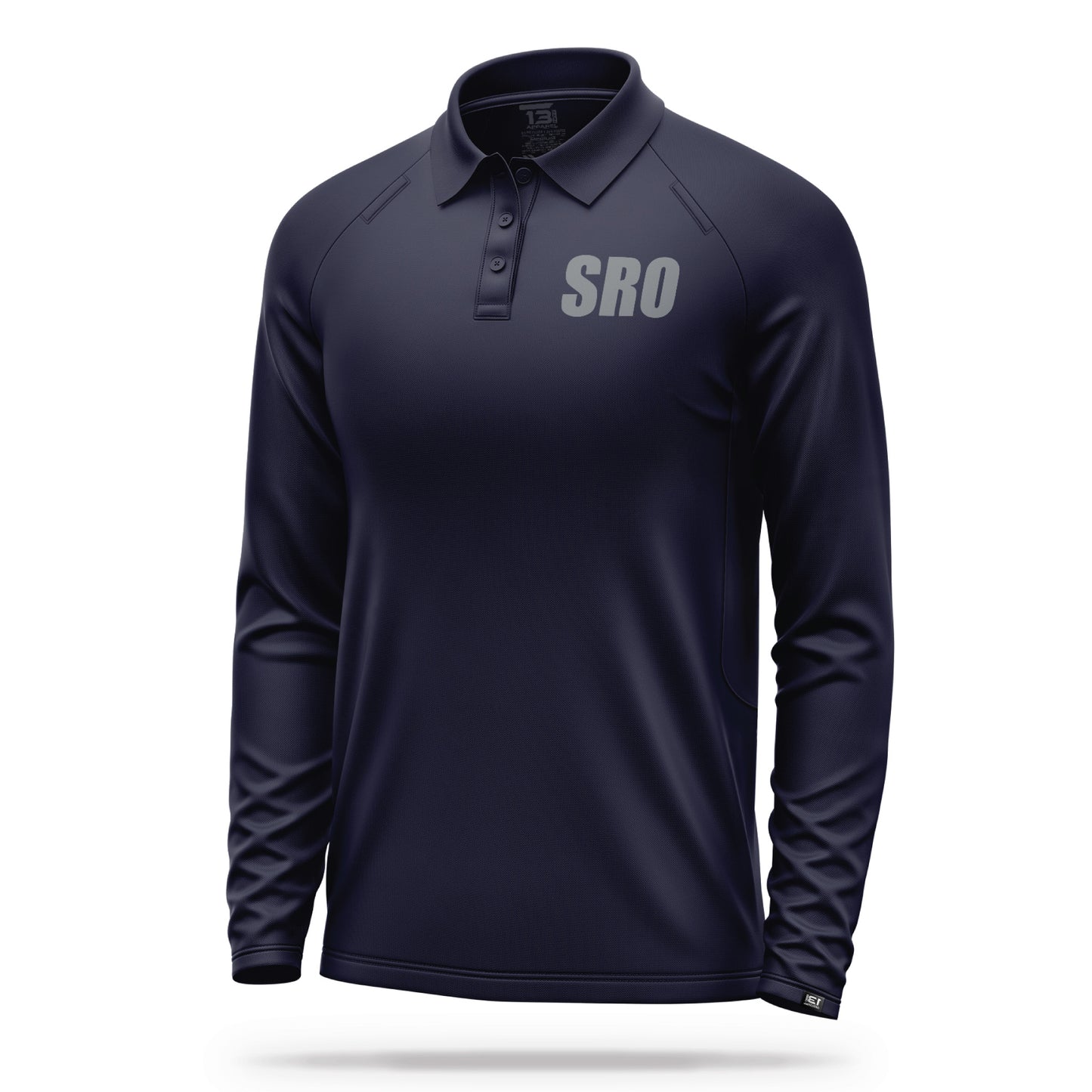 [SRO] Men's Performance Polo Long Sleeve [NVY/GRY]-13 Fifty Apparel