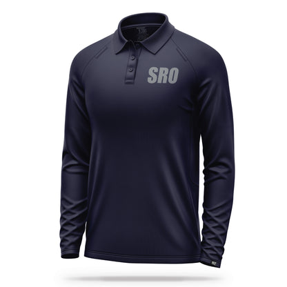 [SRO] Men's Performance Polo Long Sleeve [NVY/GRY]-13 Fifty Apparel