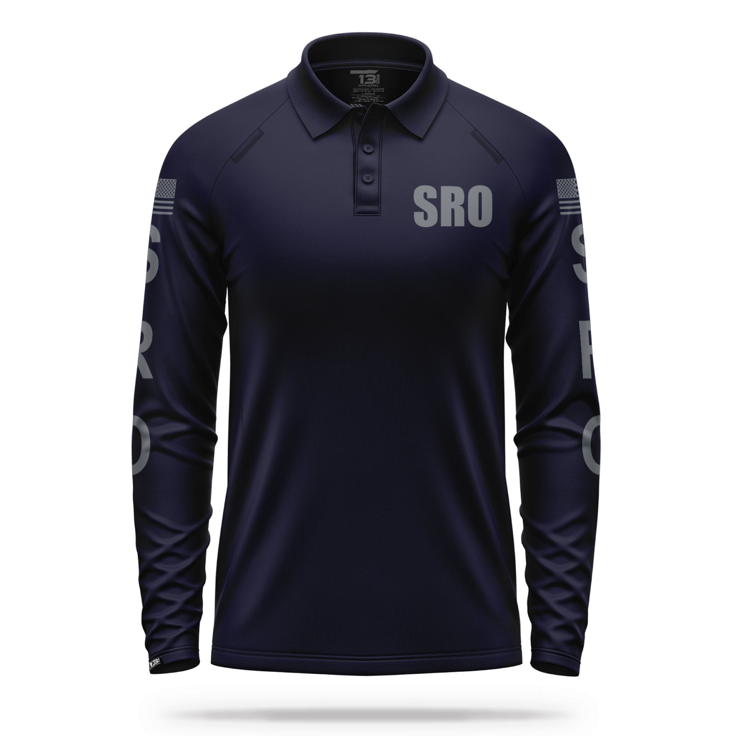 [SRO] Men's Performance Polo Long Sleeve [NVY/GRY] 13 Fifty Apparel 