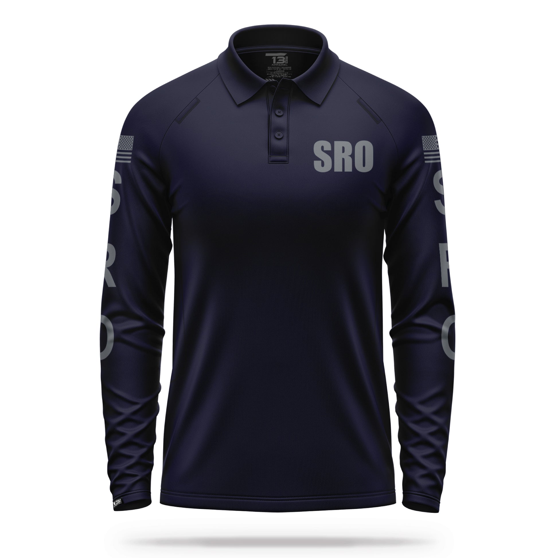 [SRO] Men's Performance Polo Long Sleeve [NVY/GRY] 13 Fifty Apparel 