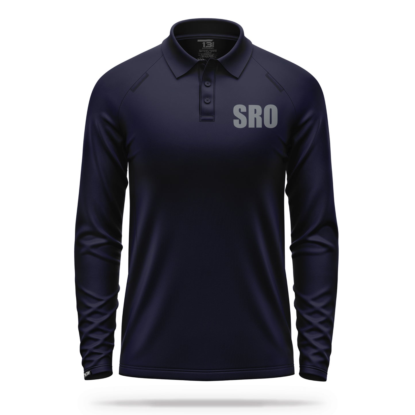 [SRO] Men's Performance Polo Long Sleeve [NVY/GRY]-13 Fifty Apparel
