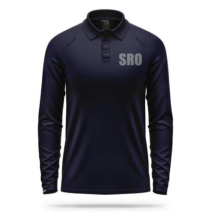 [SRO] Men's Performance Polo Long Sleeve [NVY/GRY]-13 Fifty Apparel