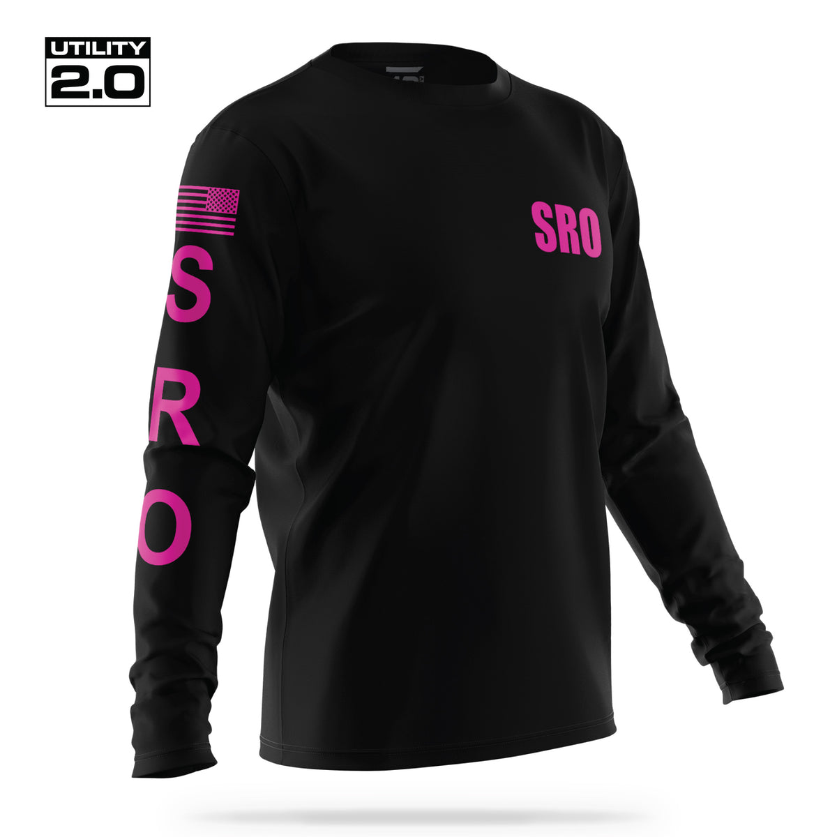 [SRO] Men's Utility 2.0 Long Sleeve [BLK/PNK]-13 Fifty Apparel