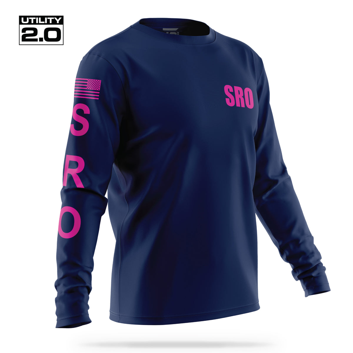 [SRO] Men's Utility 2.0 Long Sleeve [NVY/PNK] 13 Fifty Apparel 