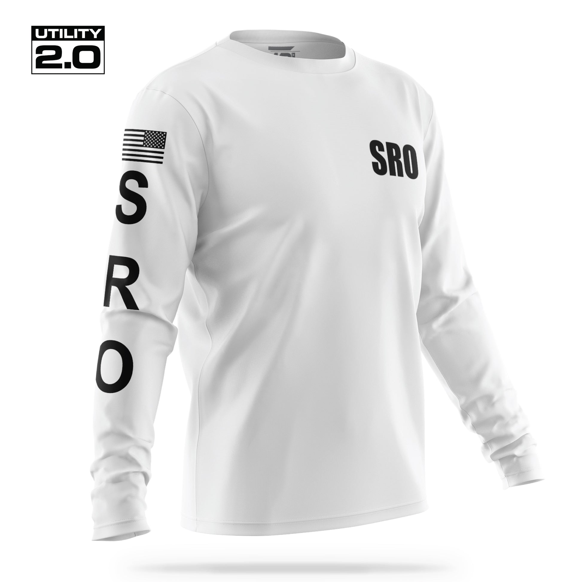 [SRO] Men's Utility 2.0 Long Sleeve [WHT/BLK]-13 Fifty Apparel