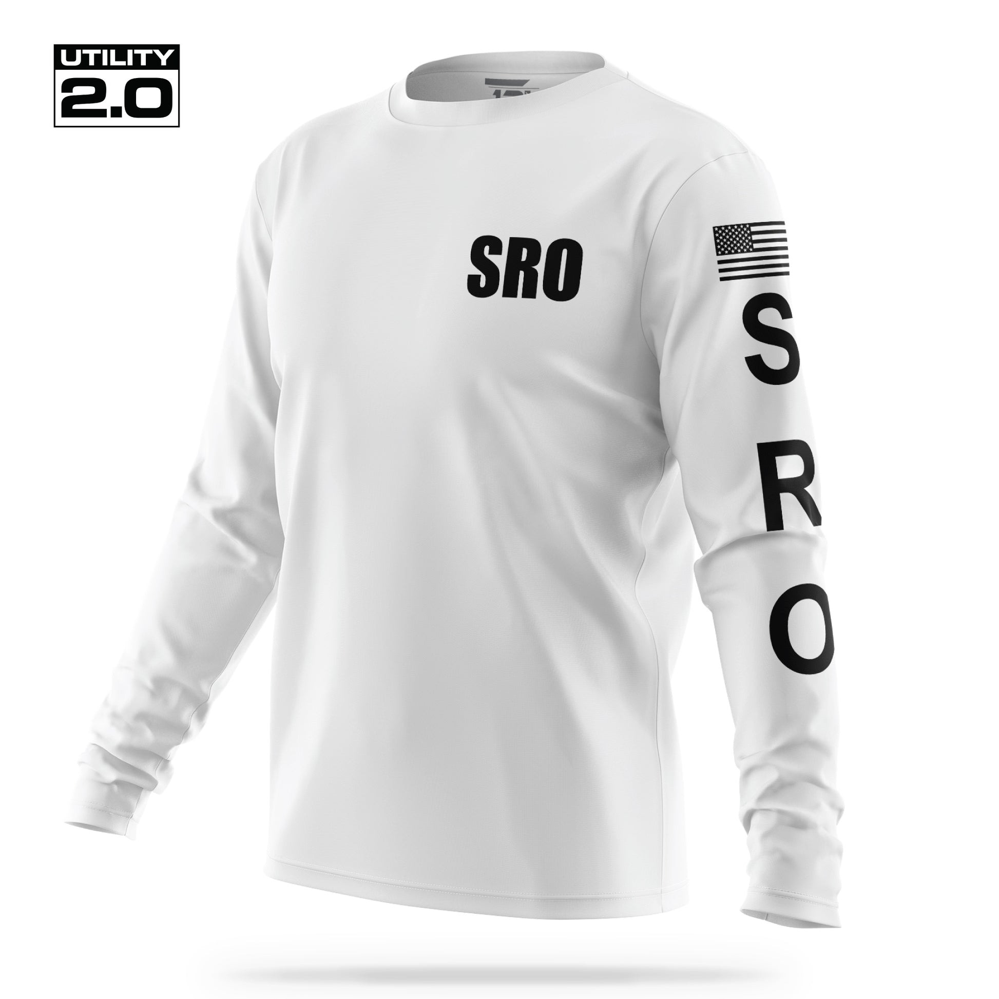 [SRO] Men's Utility 2.0 Long Sleeve [WHT/BLK]-13 Fifty Apparel