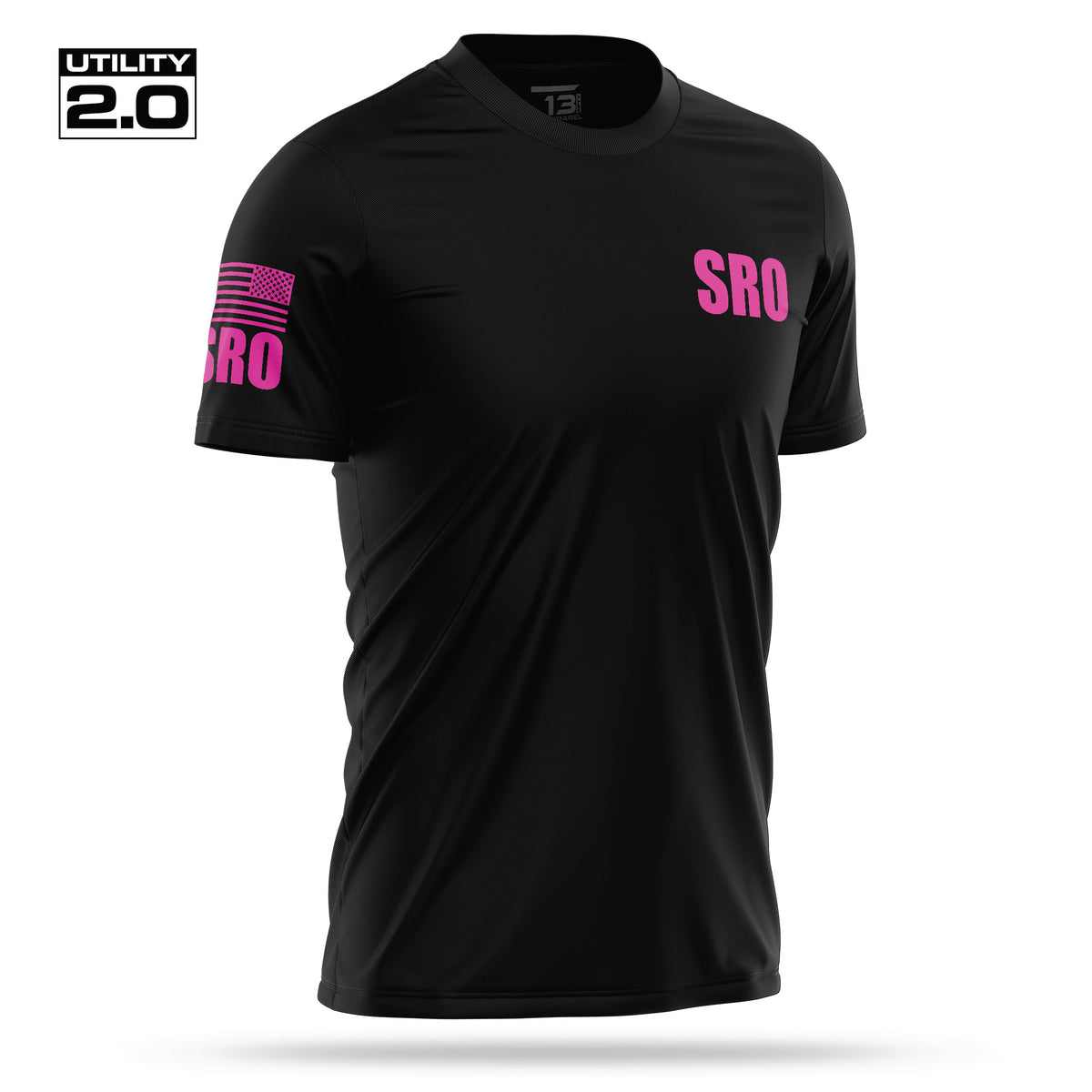 [SRO] Men's Utility 2.0 Short Sleeve [BLK/PNK] 13 Fifty Apparel 