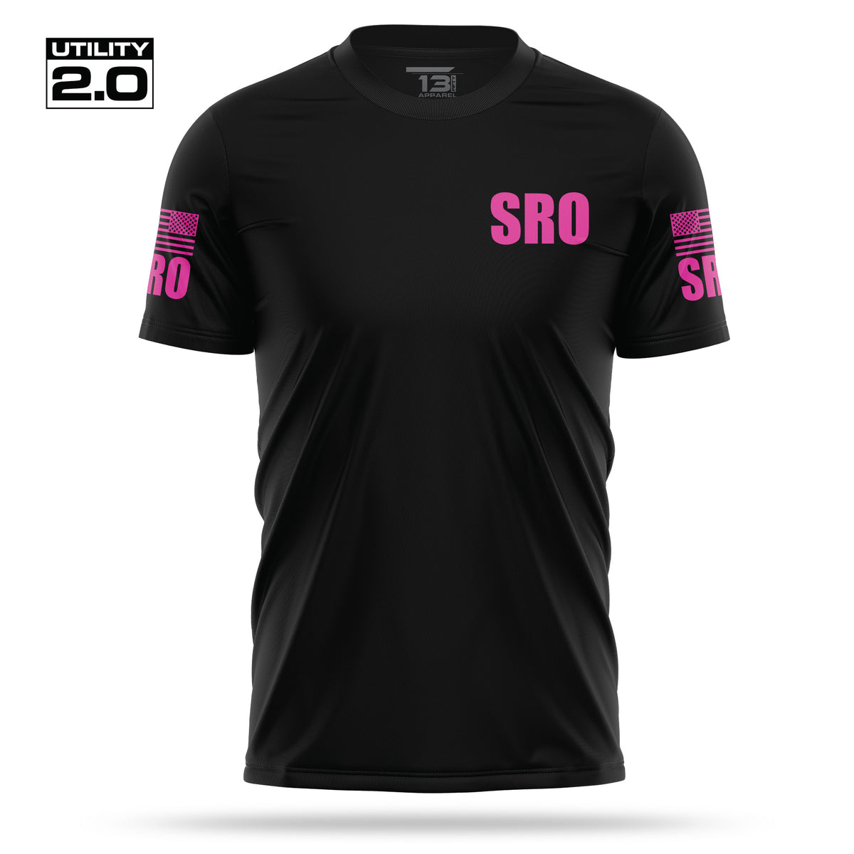 [SRO] Men's Utility 2.0 Short Sleeve [BLK/PNK] 13 Fifty Apparel 