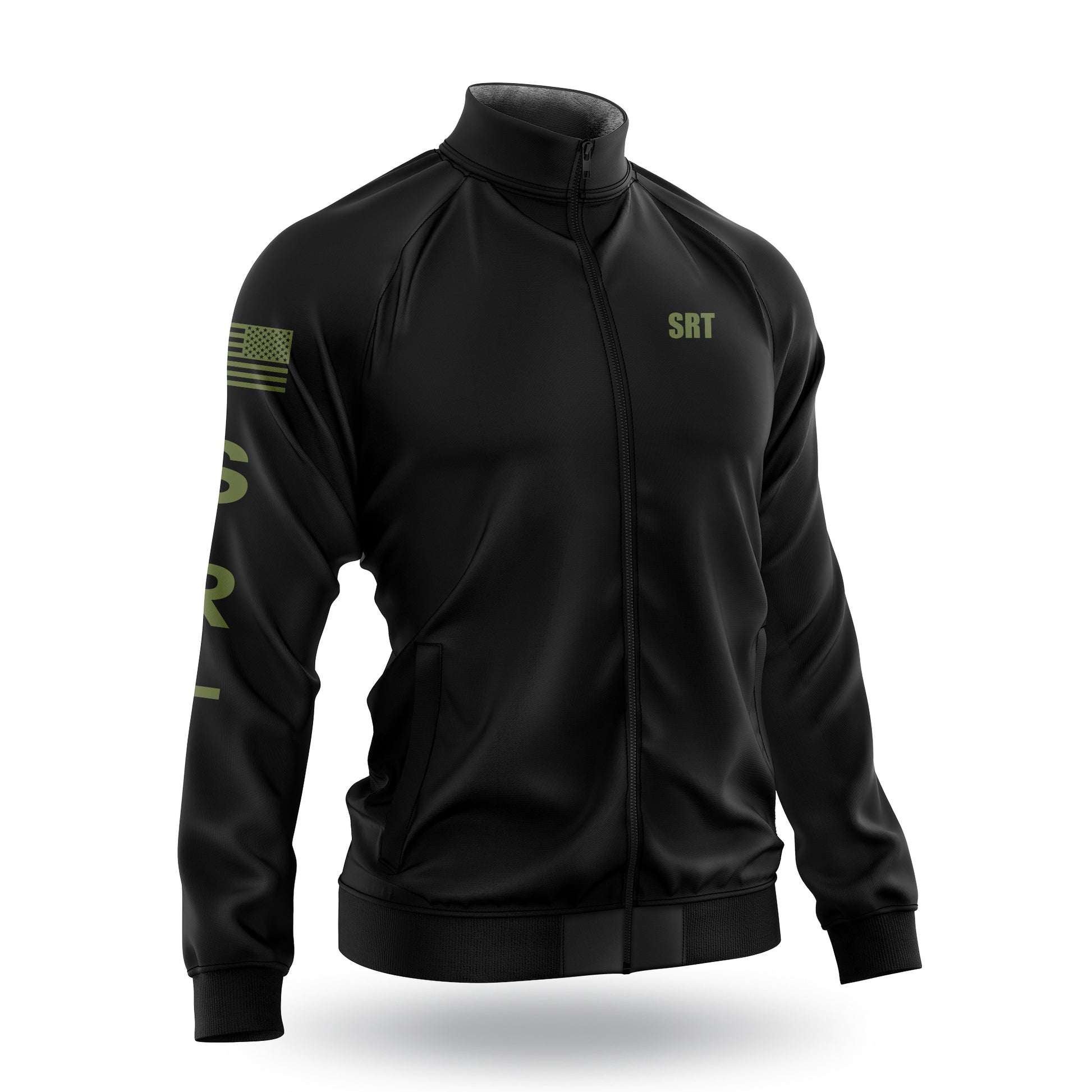 [SRT] Defender Jacket [BLK/GRN]-13 Fifty Apparel