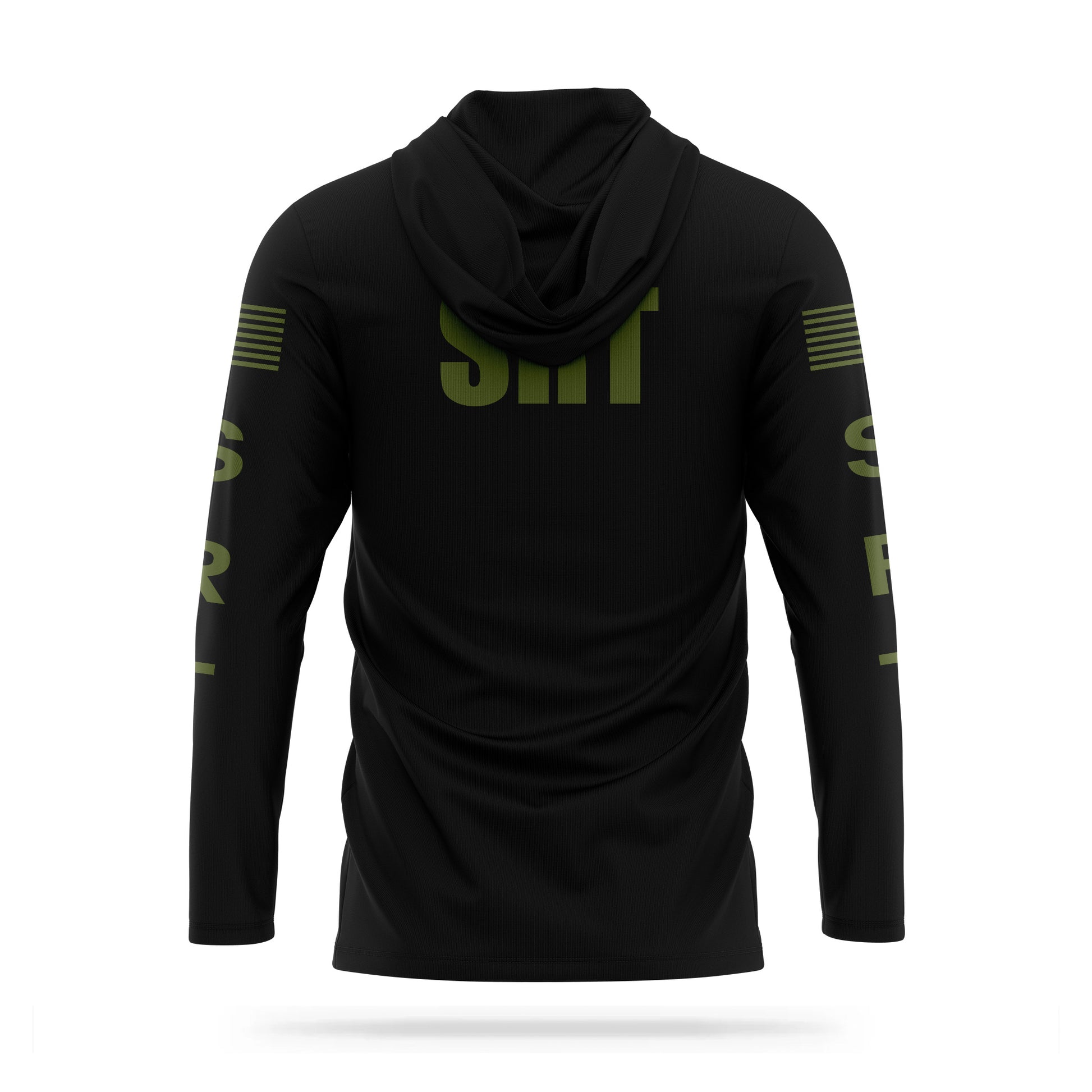 [SRT] Men's Hooded Long Sleeve [BLK/GRN]-13 Fifty Apparel