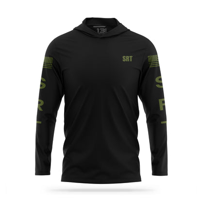 [SRT] Men's Hooded Long Sleeve [BLK/GRN]-13 Fifty Apparel