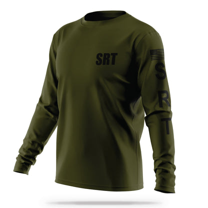 [SRT] Men's Performance Long Sleeve [GRN/BLK]-13 Fifty Apparel