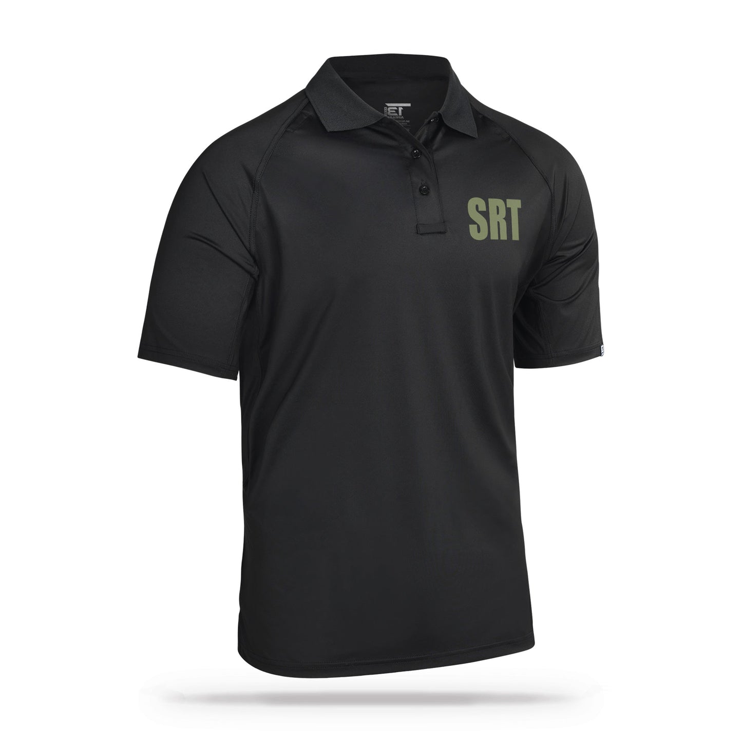 [SRT] Men's Performance Polo [BLK/GRN]-13 Fifty Apparel