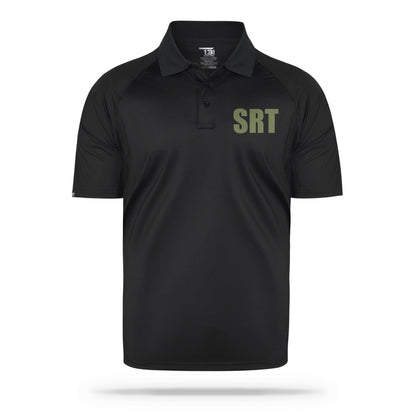 [SRT] Men's Performance Polo [BLK/GRN]-13 Fifty Apparel