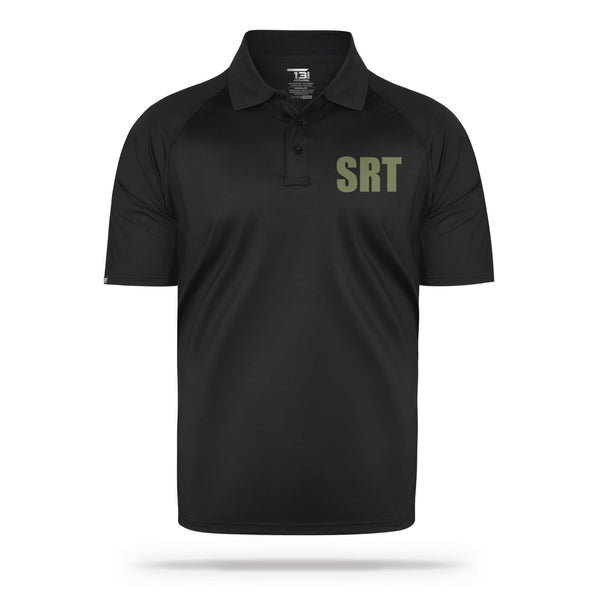 SRT] Men's Performance Polo [BLK/GRN] | 13 Fifty Apparel