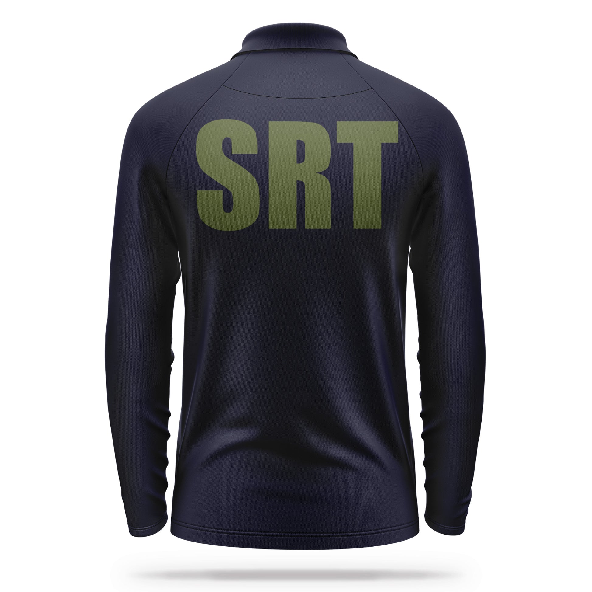 [SRT] Men's Performance Polo Long Sleeve [NVY/GRN]-13 Fifty Apparel