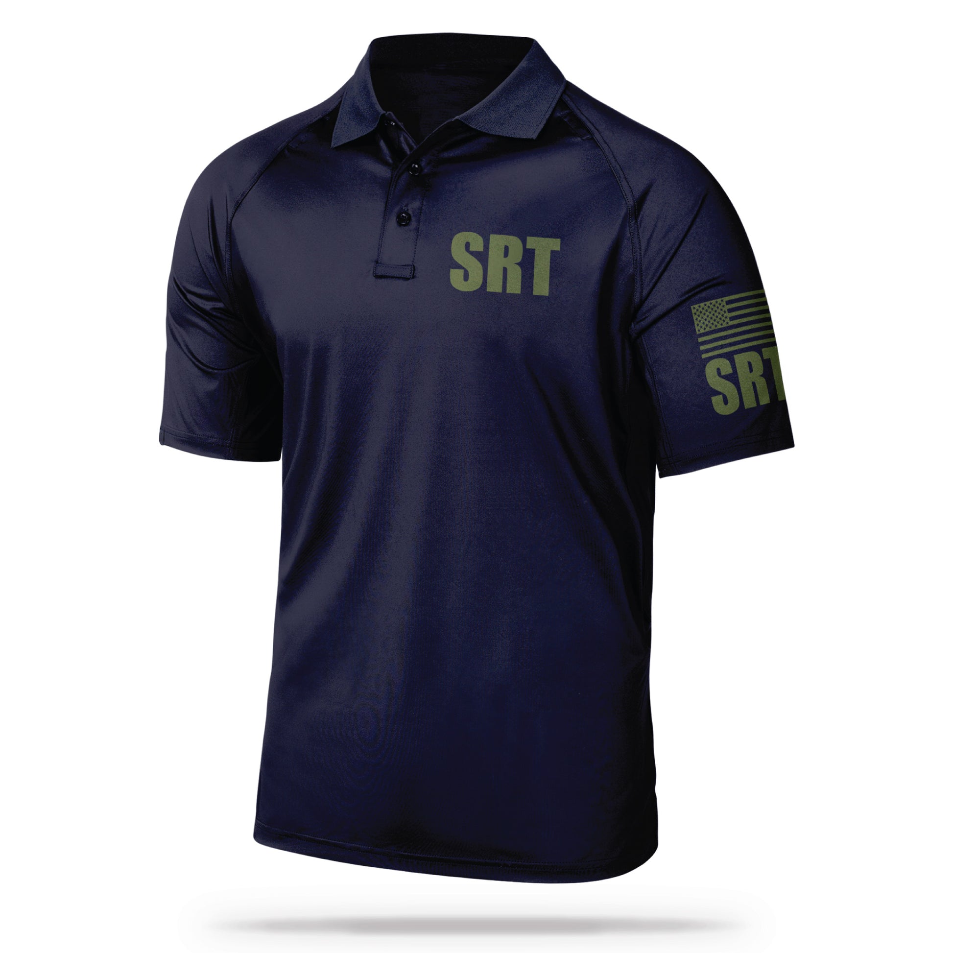 [SRT] Men's Performance Polo [NVY/GRN] 13 Fifty Apparel 