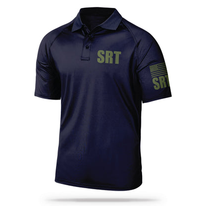 [SRT] Men's Performance Polo [NVY/GRN] 13 Fifty Apparel 