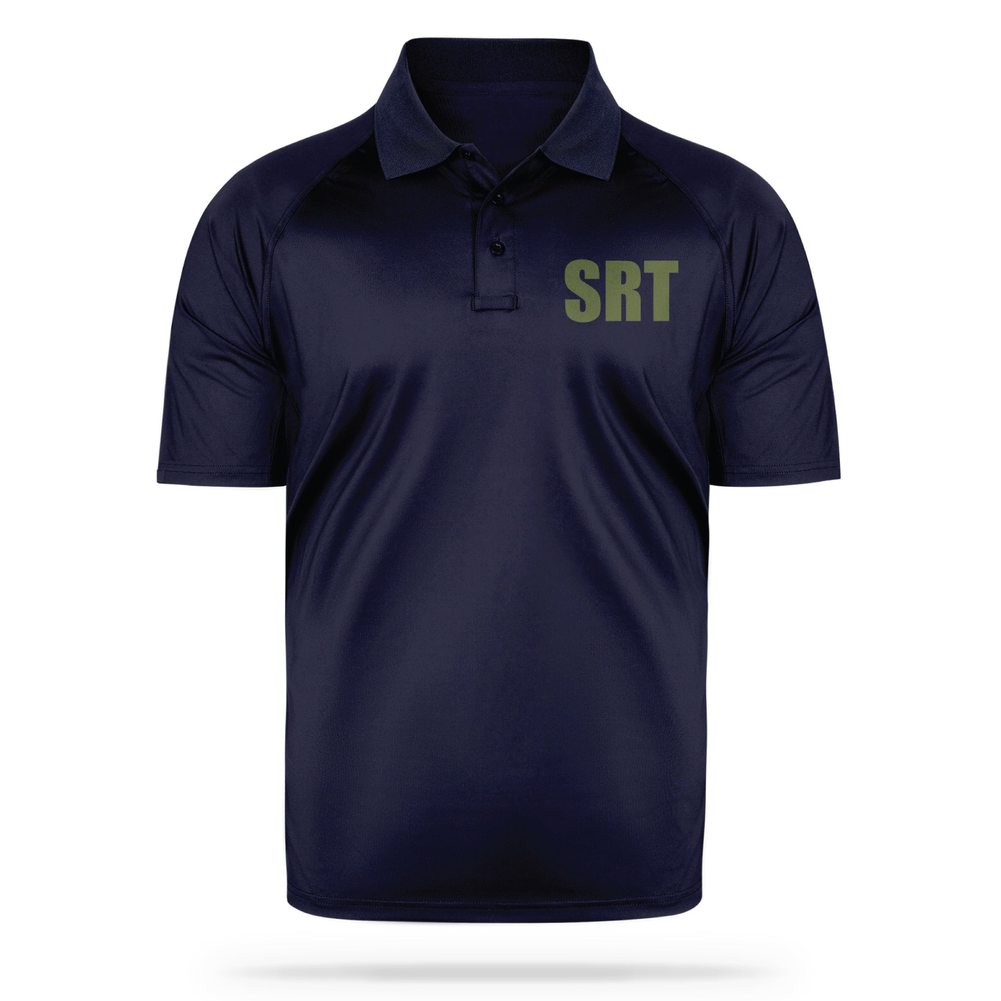 [SRT] Men's Performance Polo [NVY/GRN]-13 Fifty Apparel