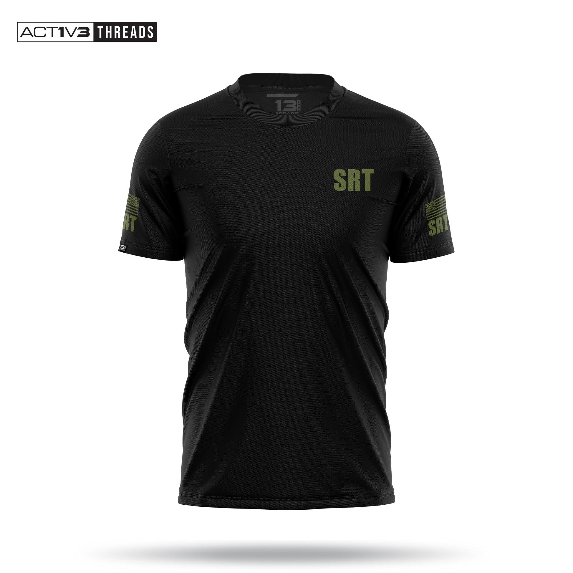 [SRT] Men's Performance Shirt [BLK/GRN]-13 Fifty Apparel