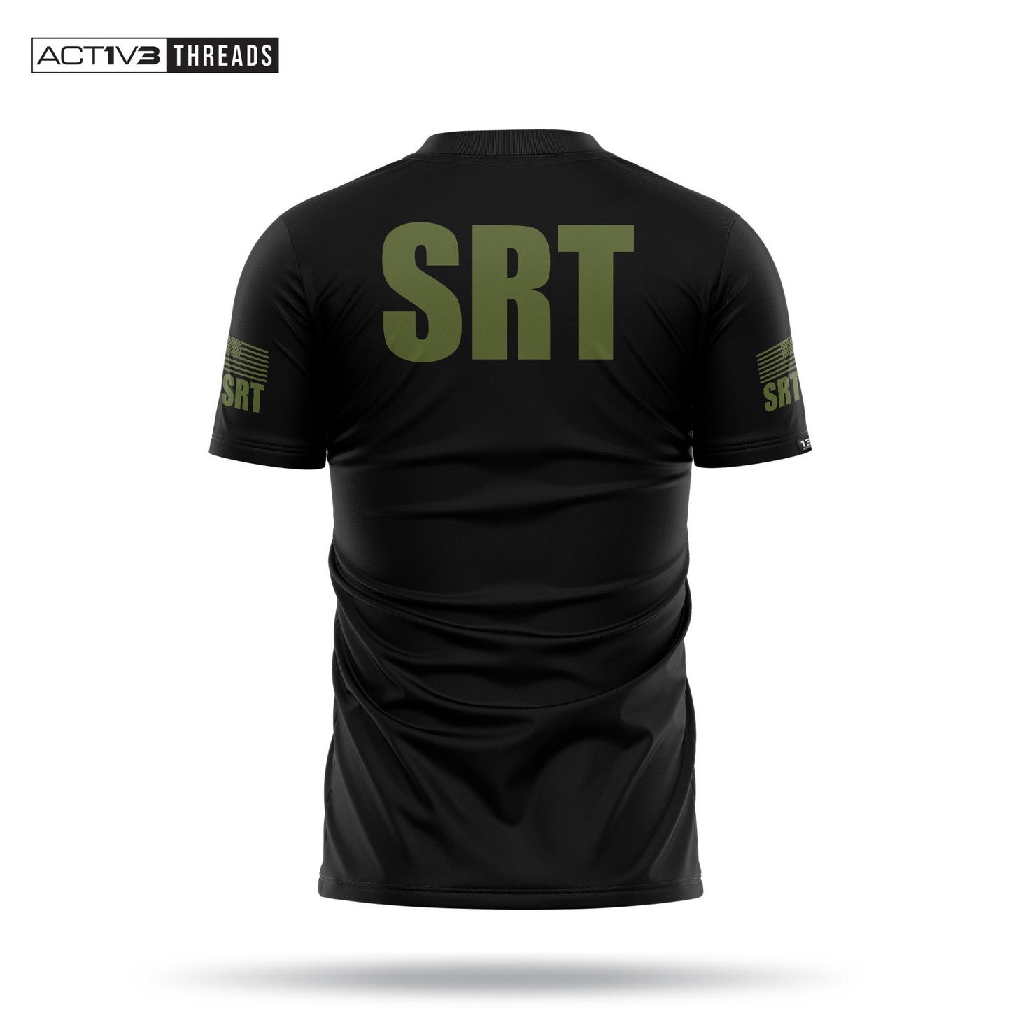 [SRT] Men's Performance Shirt [BLK/GRN]-13 Fifty Apparel