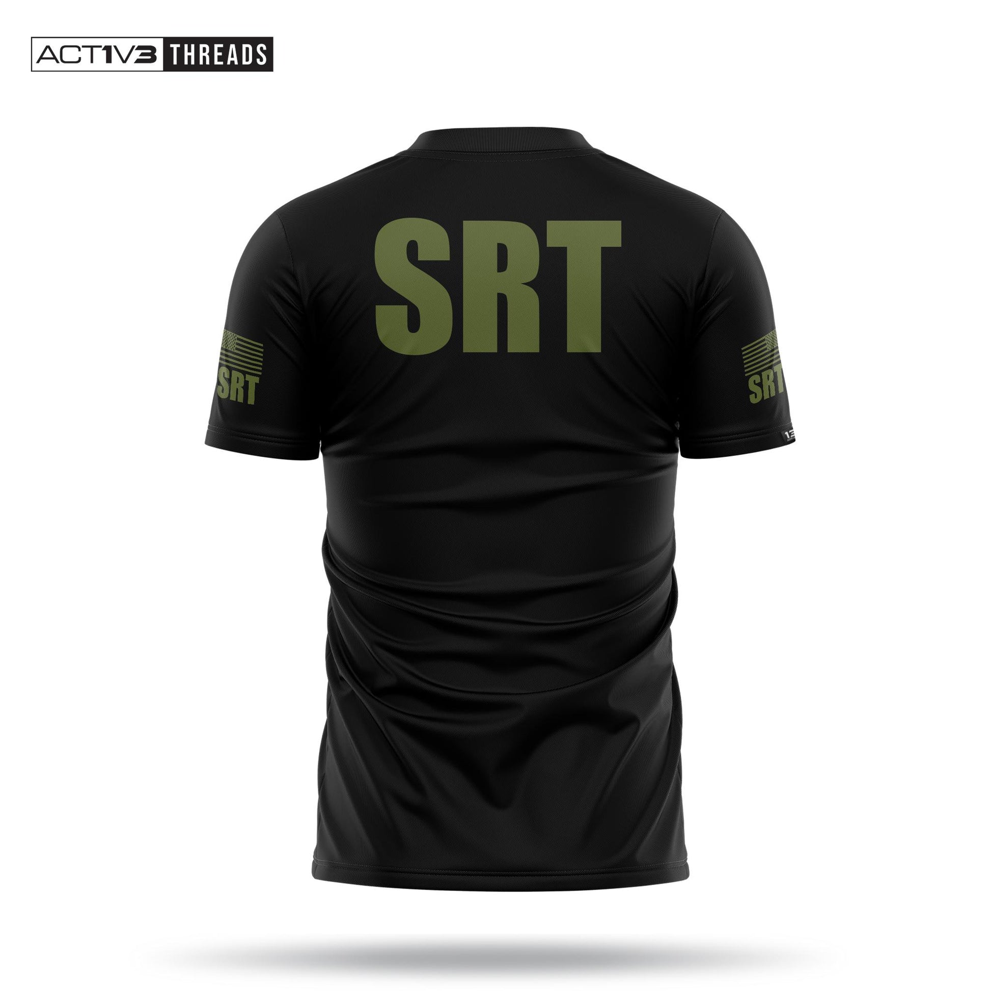 [SRT] Men's Performance Shirt [BLK/GRN]-13 Fifty Apparel