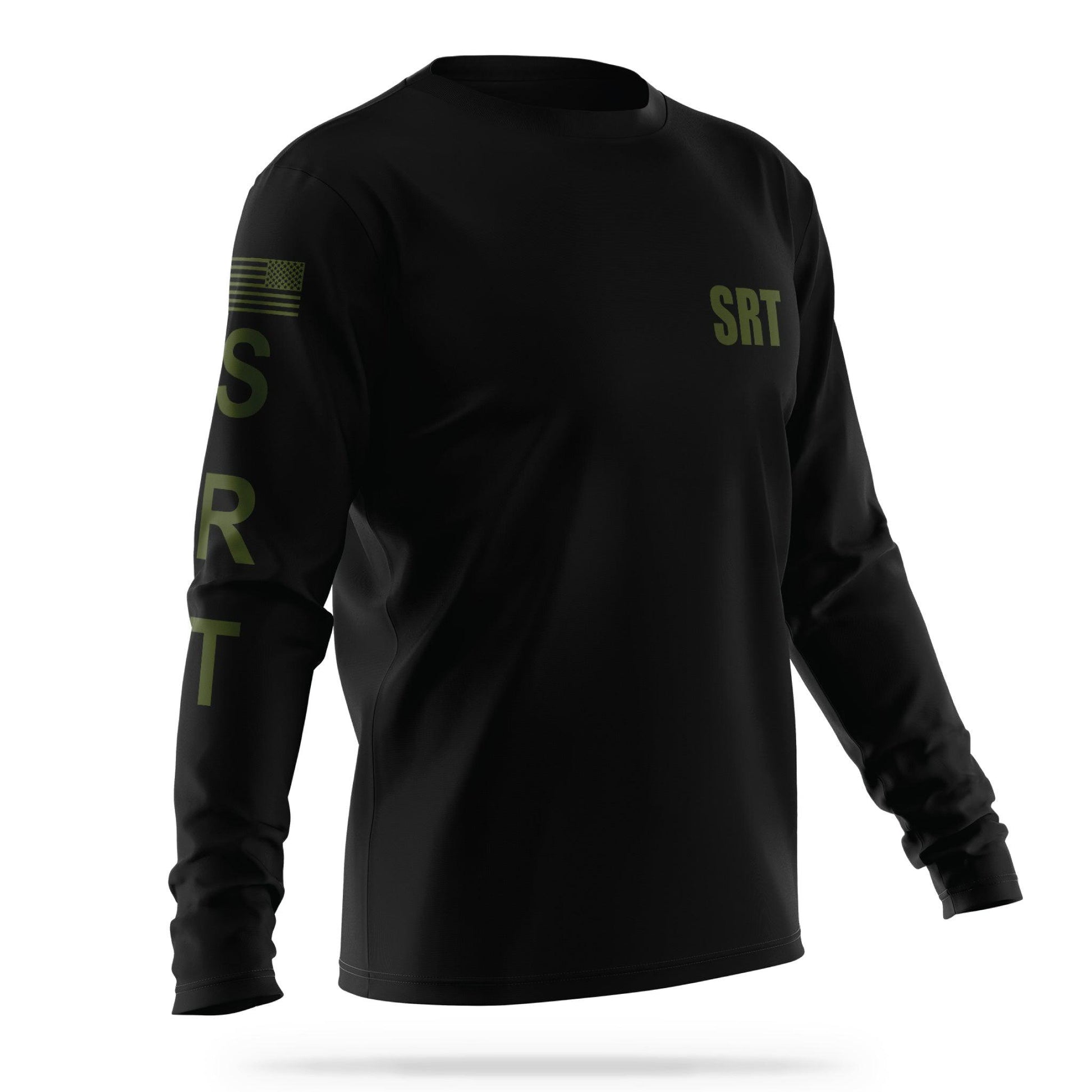 [SRT] Men's Utility Long Sleeve [BLK/GRN]-13 Fifty Apparel