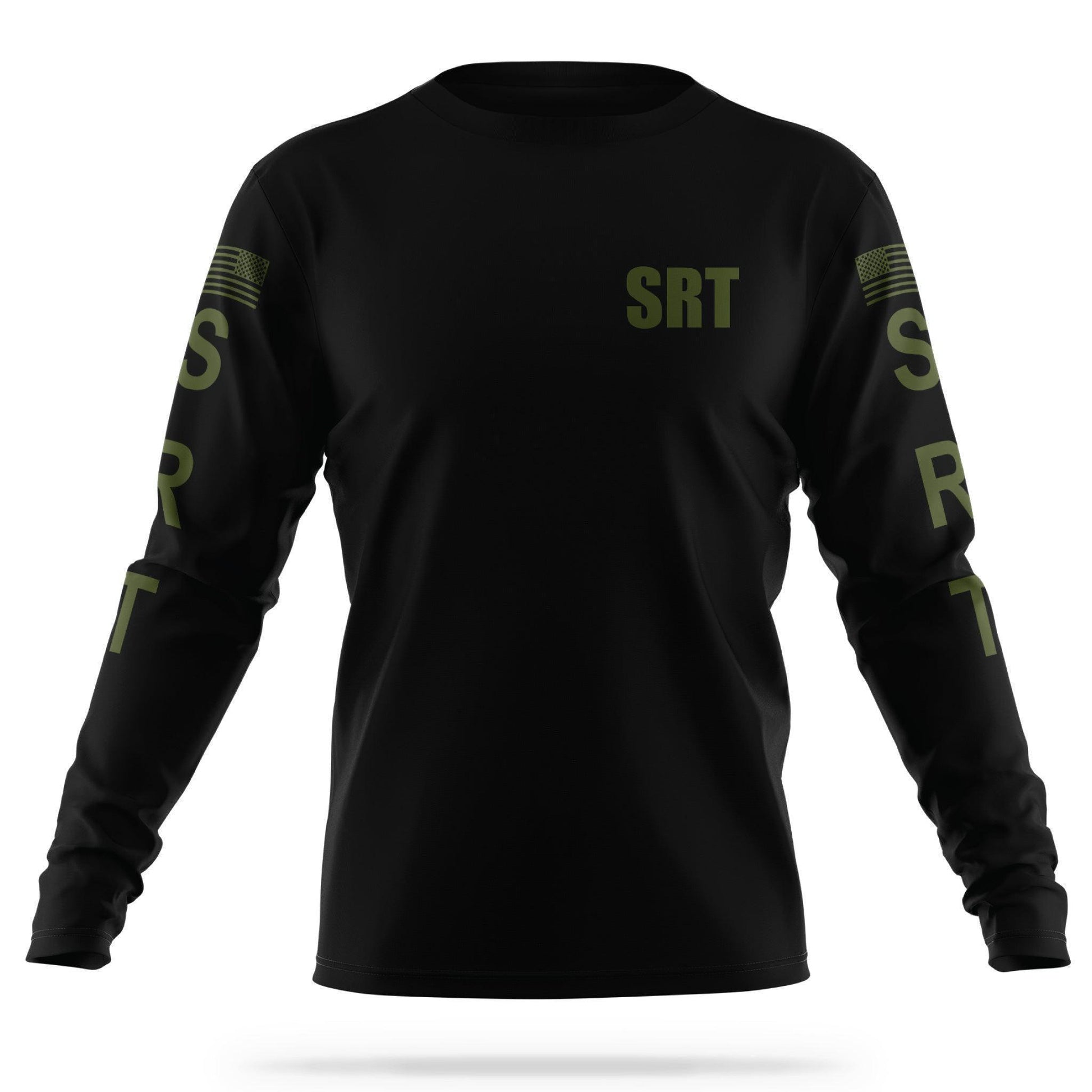 [SRT] Men's Utility Long Sleeve [BLK/GRN]-13 Fifty Apparel