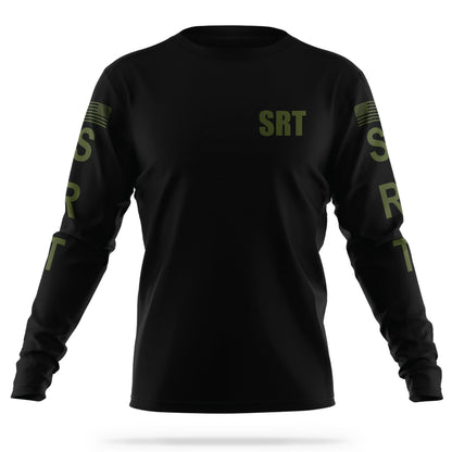 [SRT] Men's Utility Long Sleeve [BLK/GRN]-13 Fifty Apparel