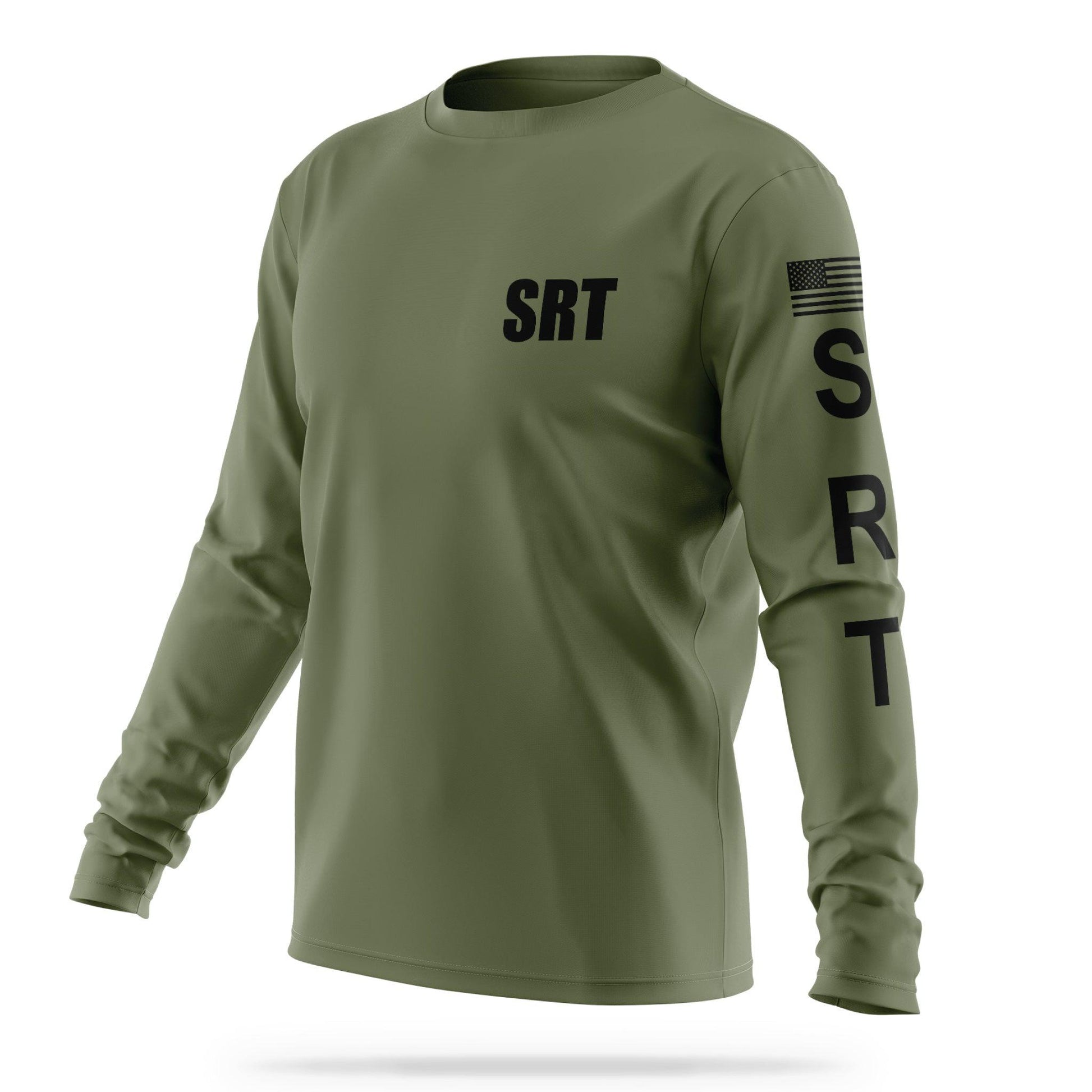 [SRT] Men's Utility Long Sleeve [GRN/BLK]-13 Fifty Apparel