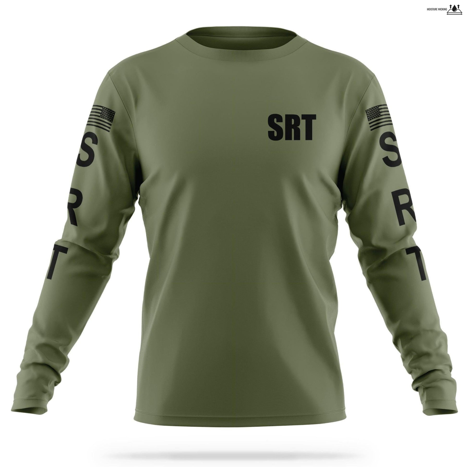 [SRT] Men's Utility Long Sleeve [GRN/BLK]-13 Fifty Apparel