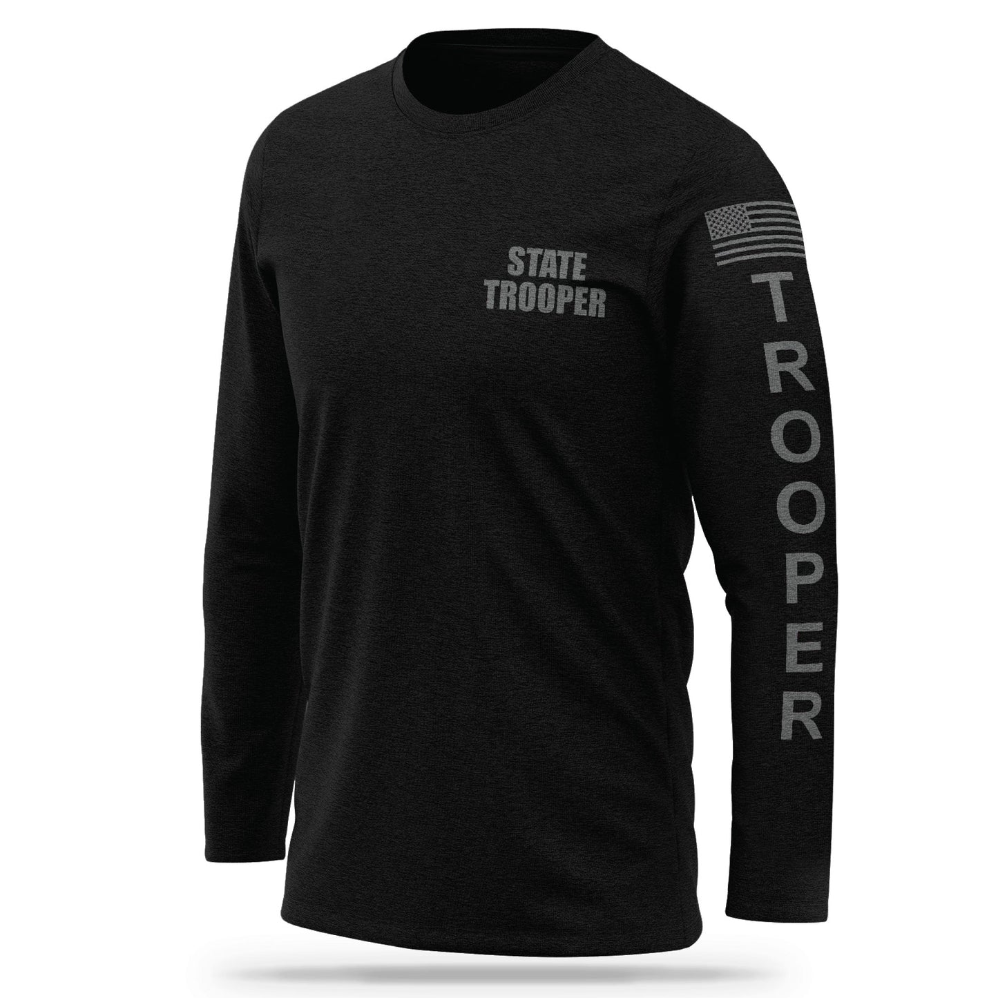 [STATE TROOPER] Cotton Blend Long Sleeve [BLK/GRY]-13 Fifty Apparel