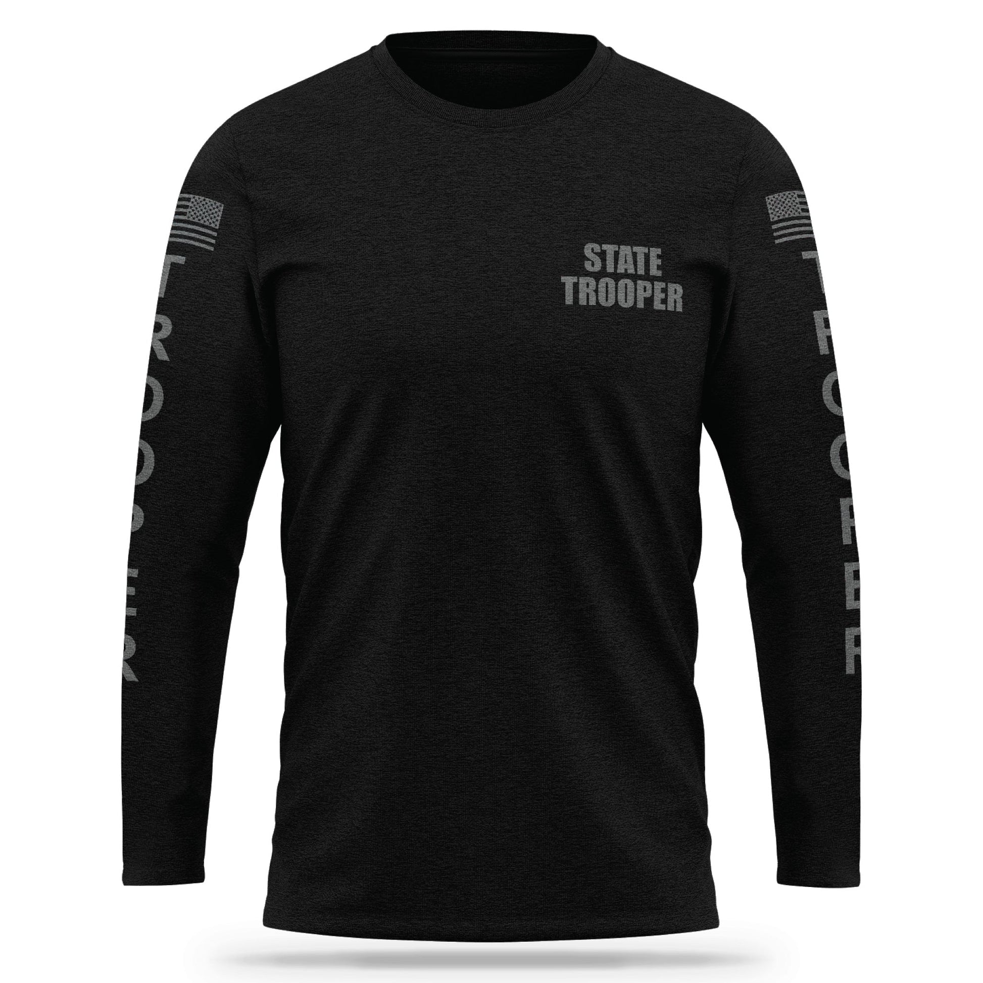 [STATE TROOPER] Cotton Blend Long Sleeve [BLK/GRY]-13 Fifty Apparel