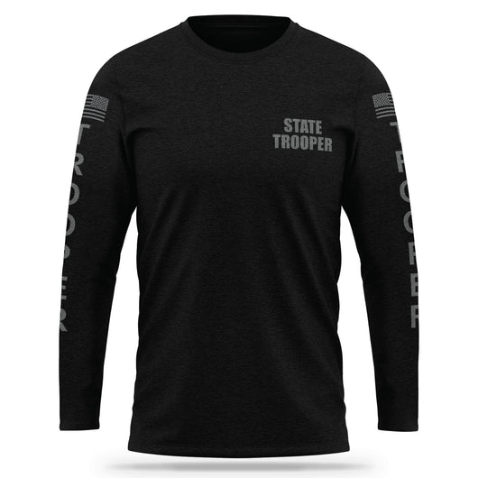[STATE TROOPER] Cotton Blend Long Sleeve [BLK/GRY]-13 Fifty Apparel