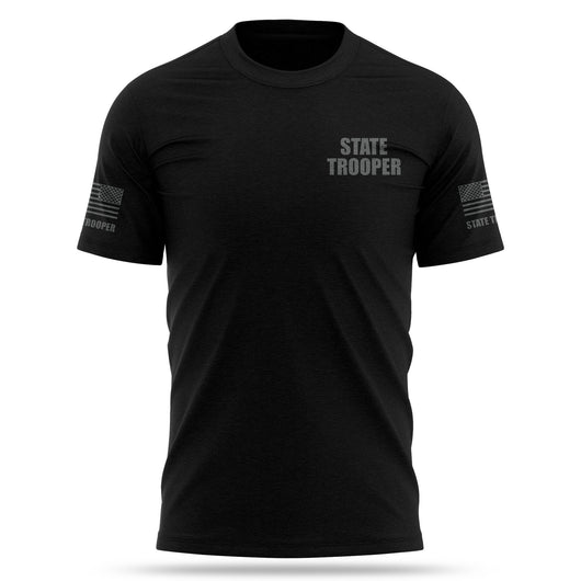 [STATE TROOPER] Cotton Blend Shirt [BLK/GRY]-13 Fifty Apparel