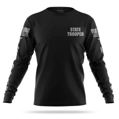 [STATE TROOPER] Men's Performance Long Sleeve [BLK/GRY]-13 Fifty Apparel